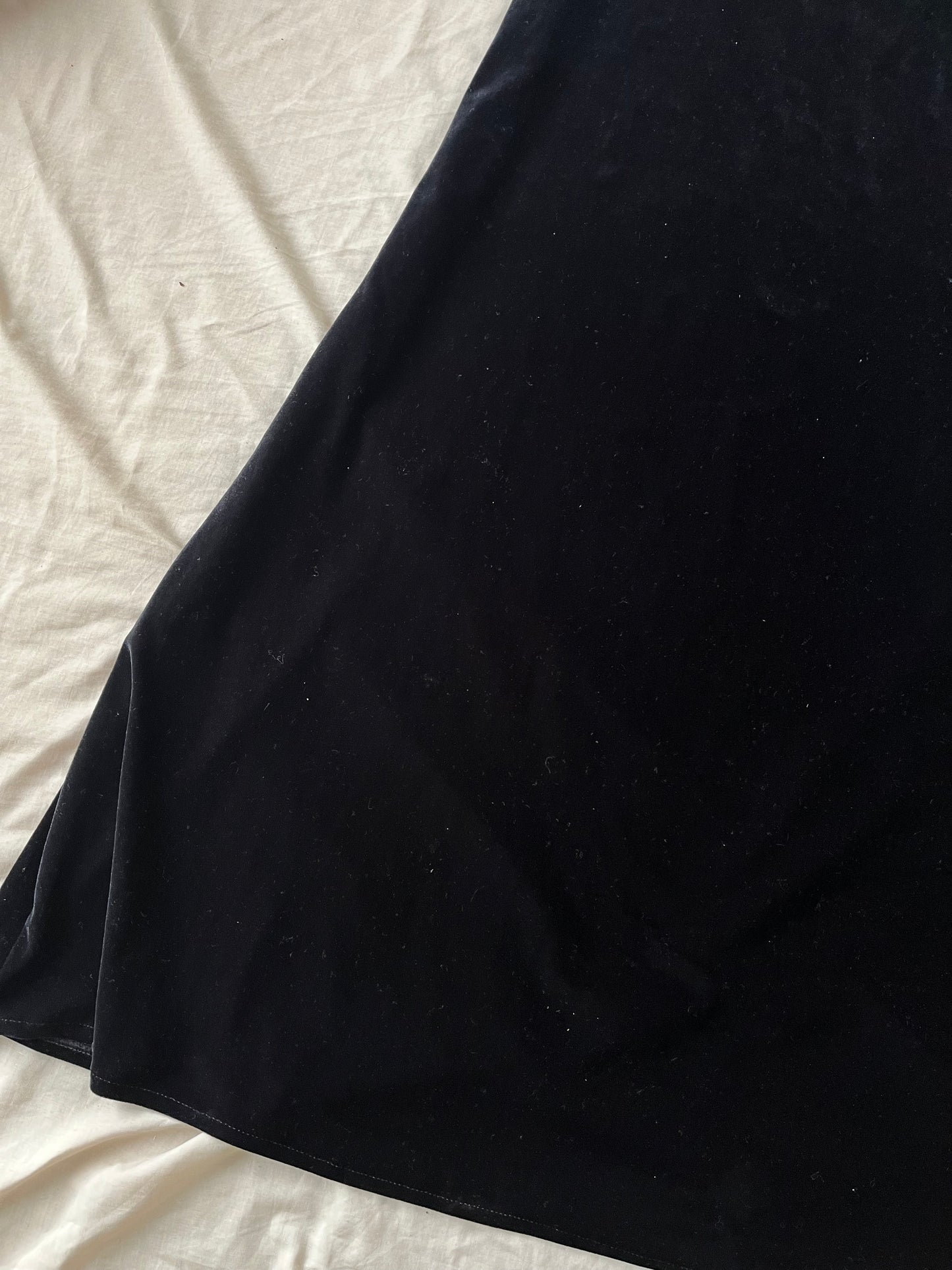 Black Velvet Halter Dress UK 12