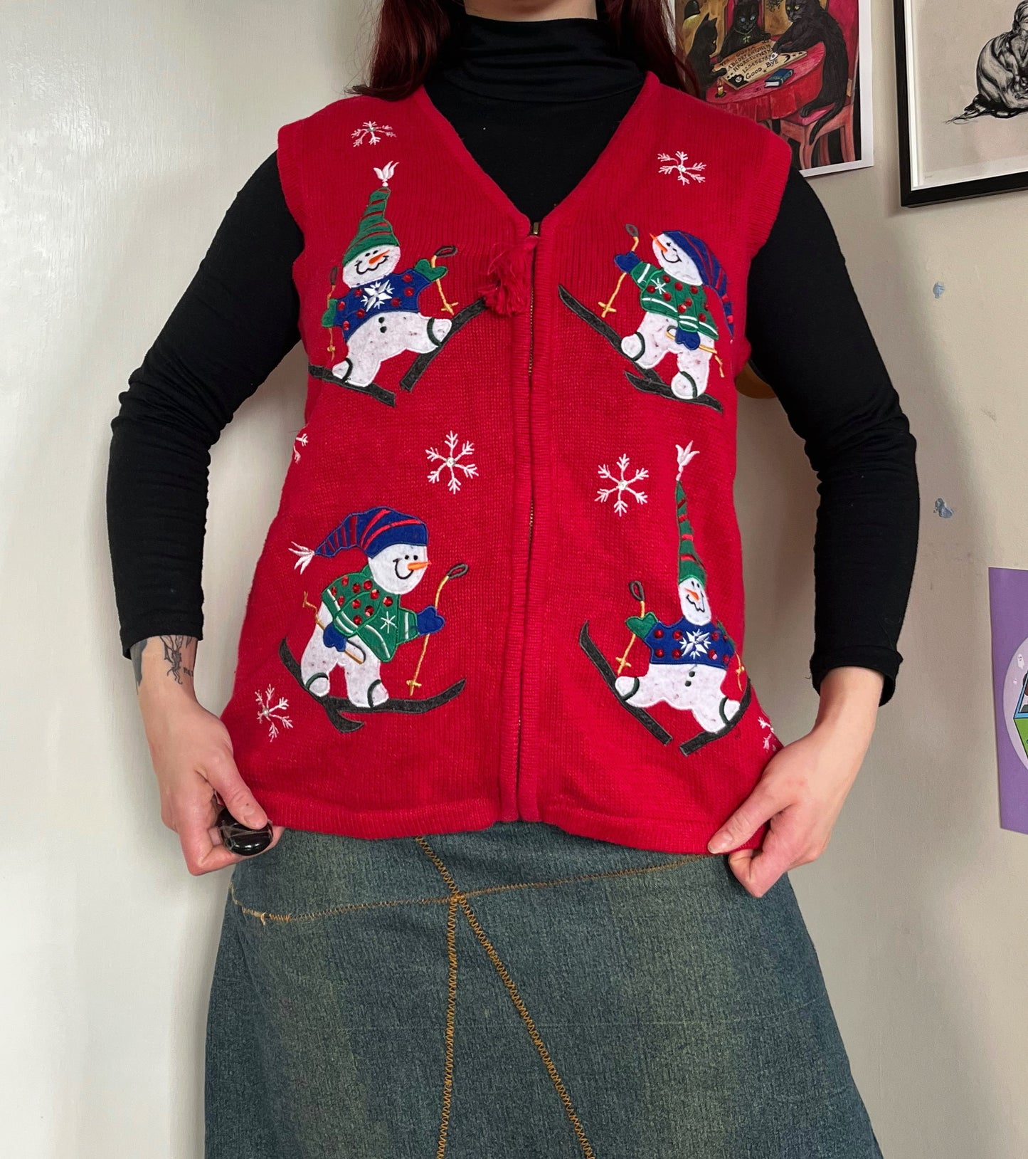 Let It Snow 1990s Sweater Vest UK 4-16/L