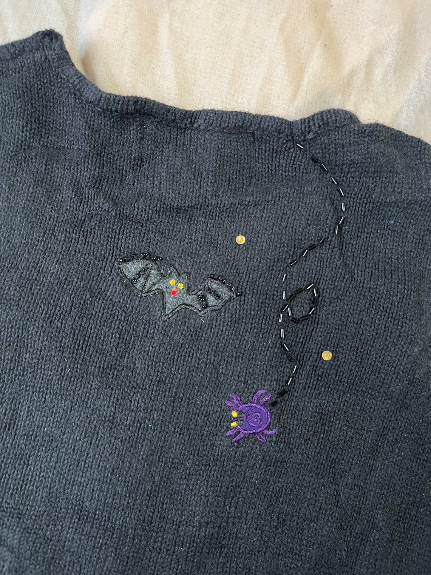 Caspar 1990s Halloween Sweater Vest M