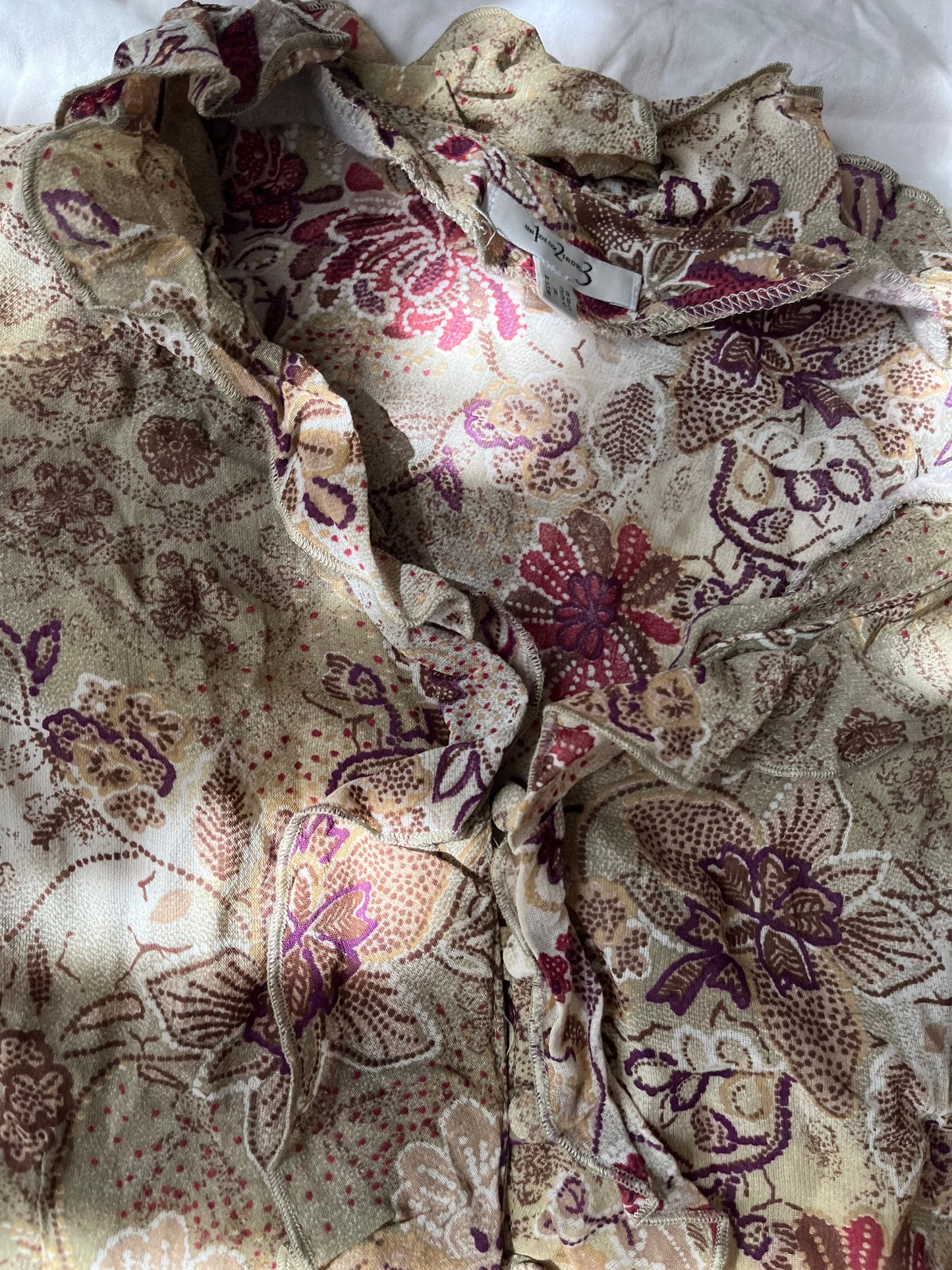 Floral Mesh Top UK 10