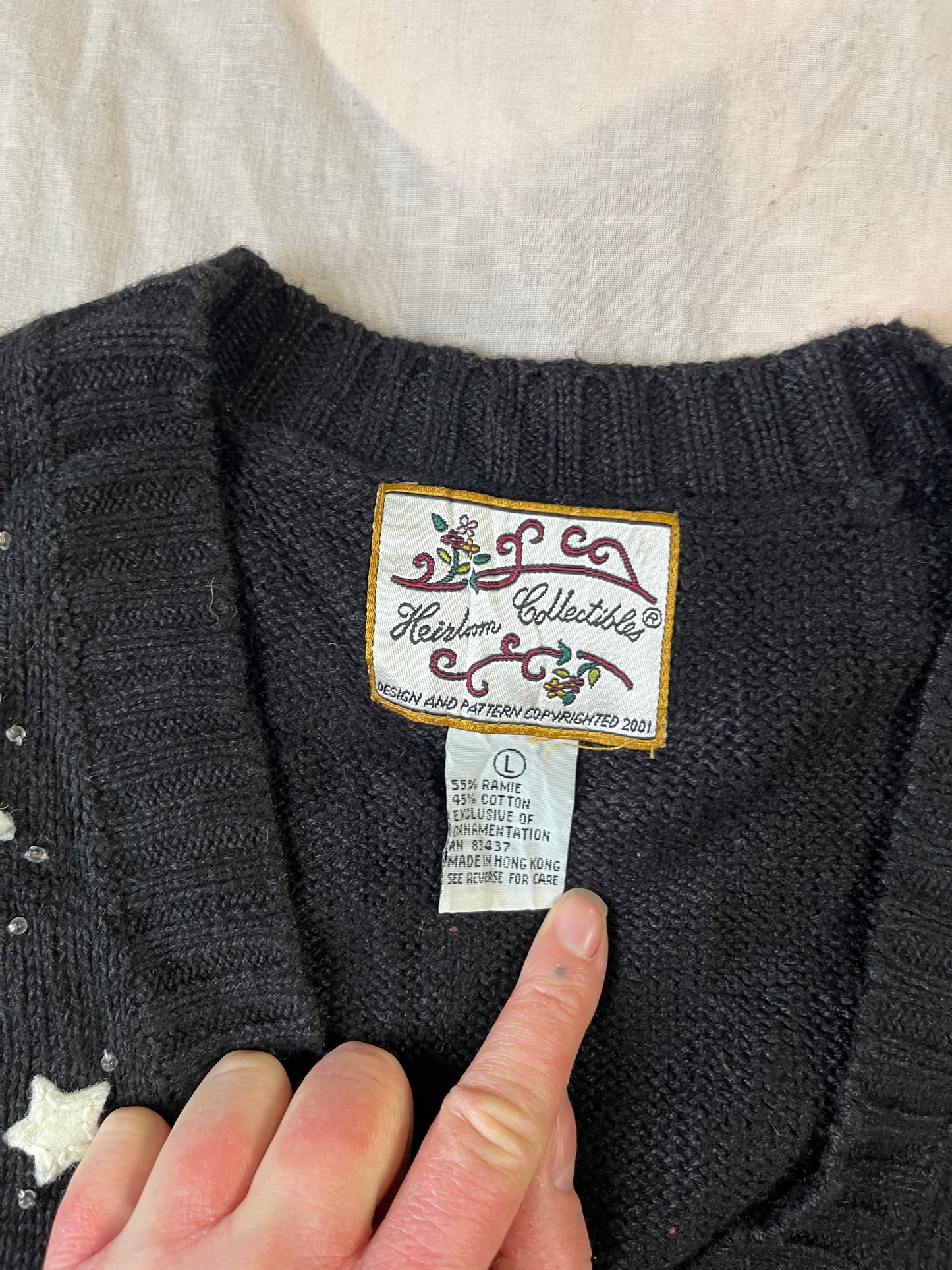 Nocturnal 1990s Halloween Sweater Vest L