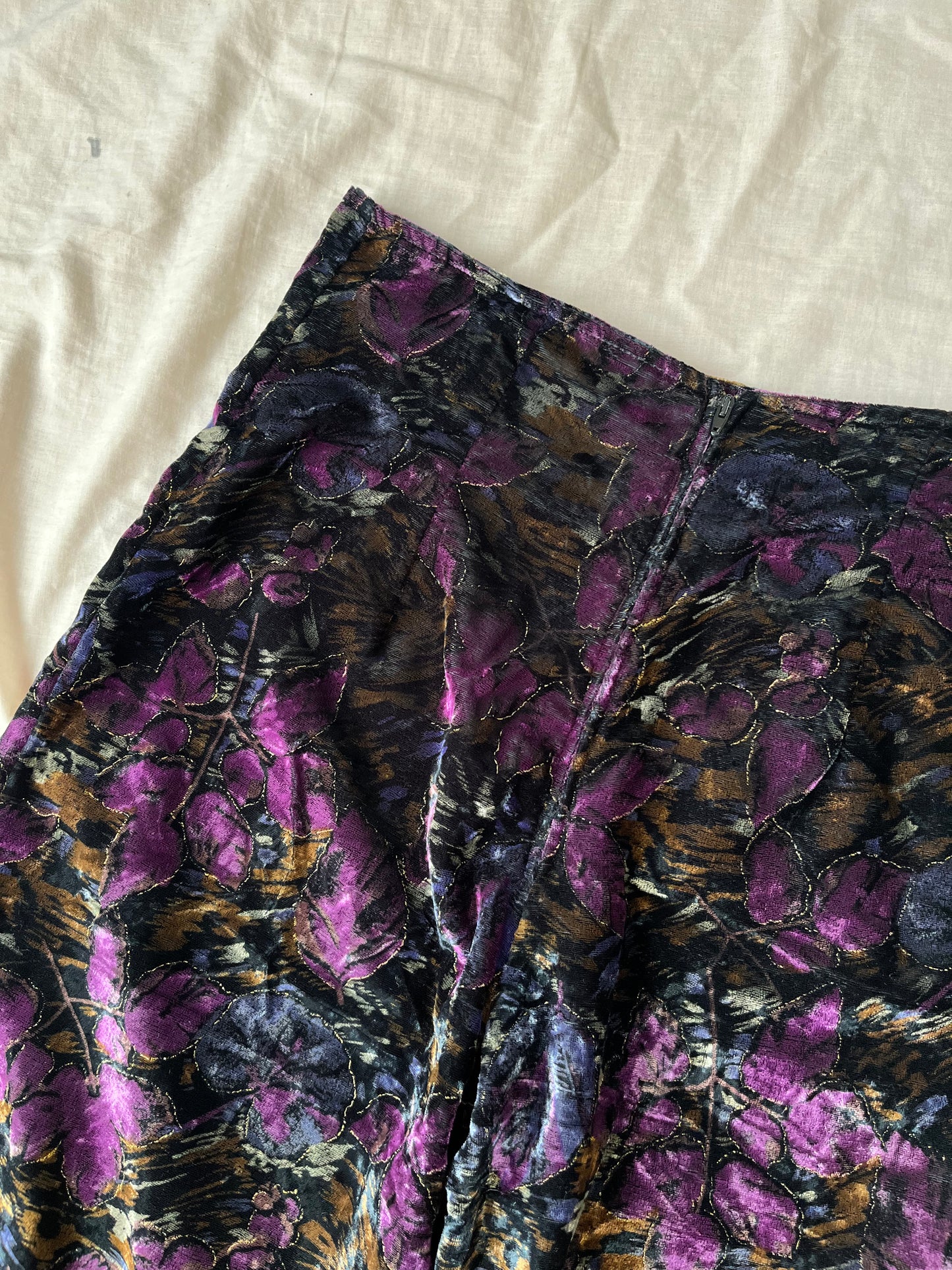 Purple Velvet Pants UK 10