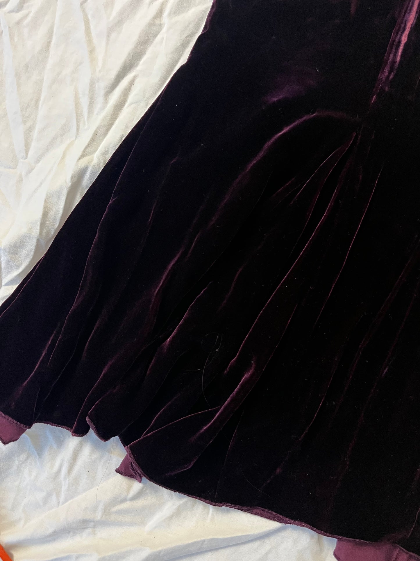 Purple Velvet Skirt UK 10