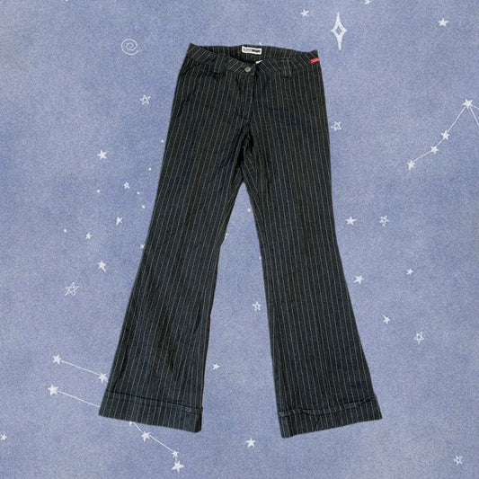 Grey Striped Jeans UK 12