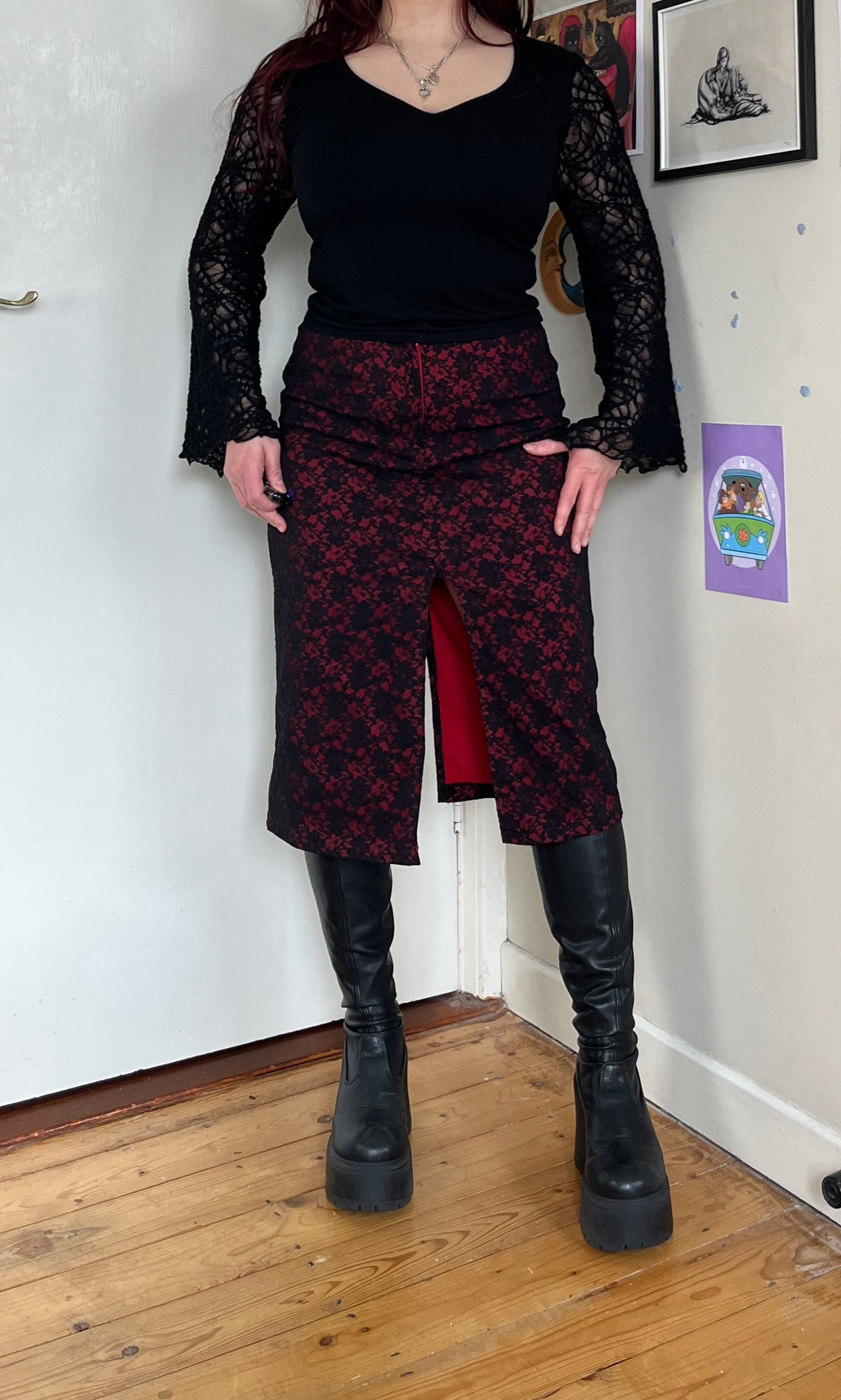 Lace Pencil Skirt UK 8