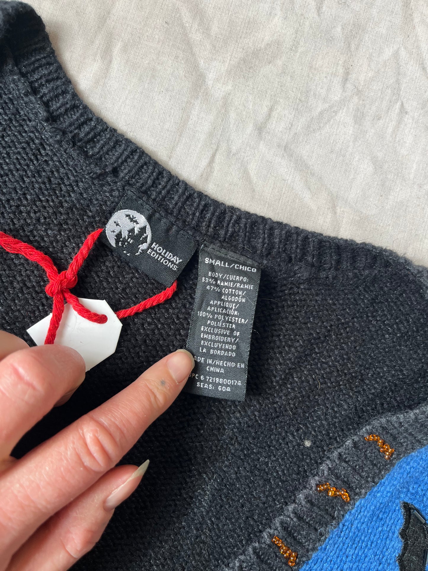 All Hallows 1990s Halloween Sweater Vest S/M