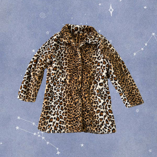 Leopard Print Coat M