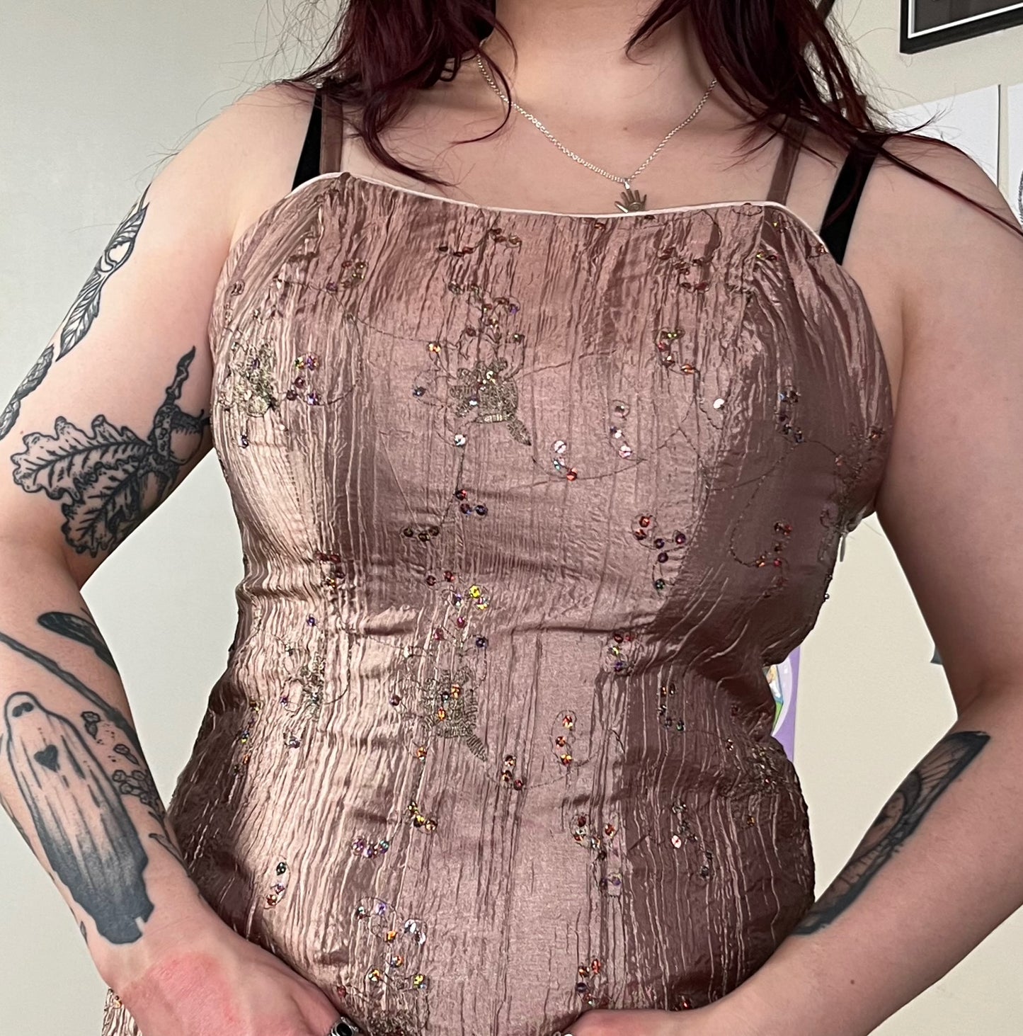 Gold Sequin Prom/Evening Dress - UK 10-12