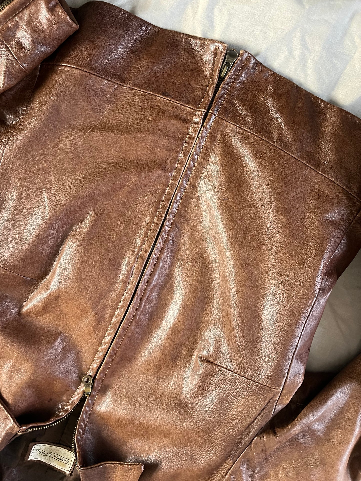 Sophia 90s Leather Jacket UK 10/12