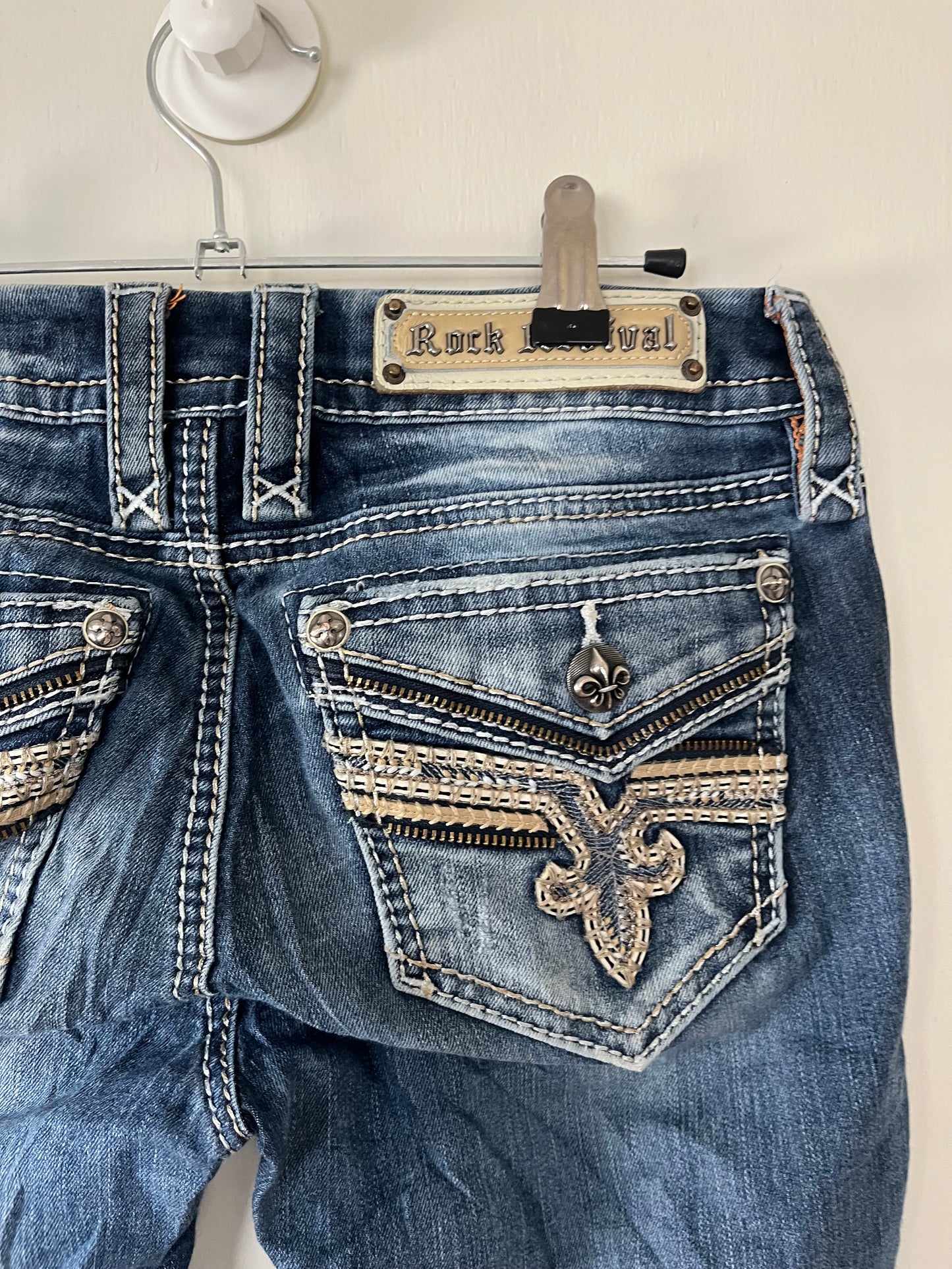 Y2K Rock Revival Jeans UK 8