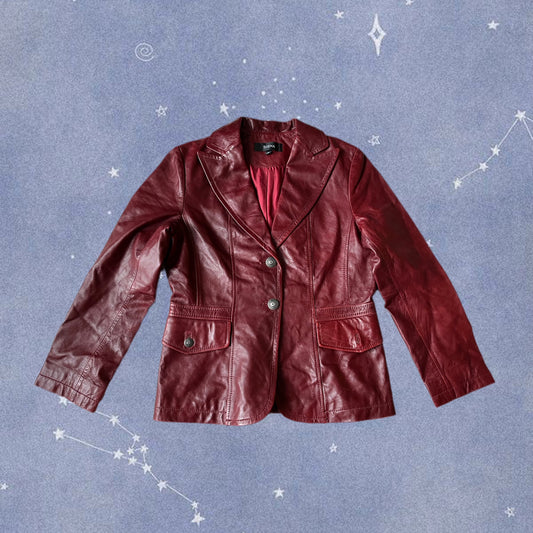 Garnet Leather Jacket UK 10-12