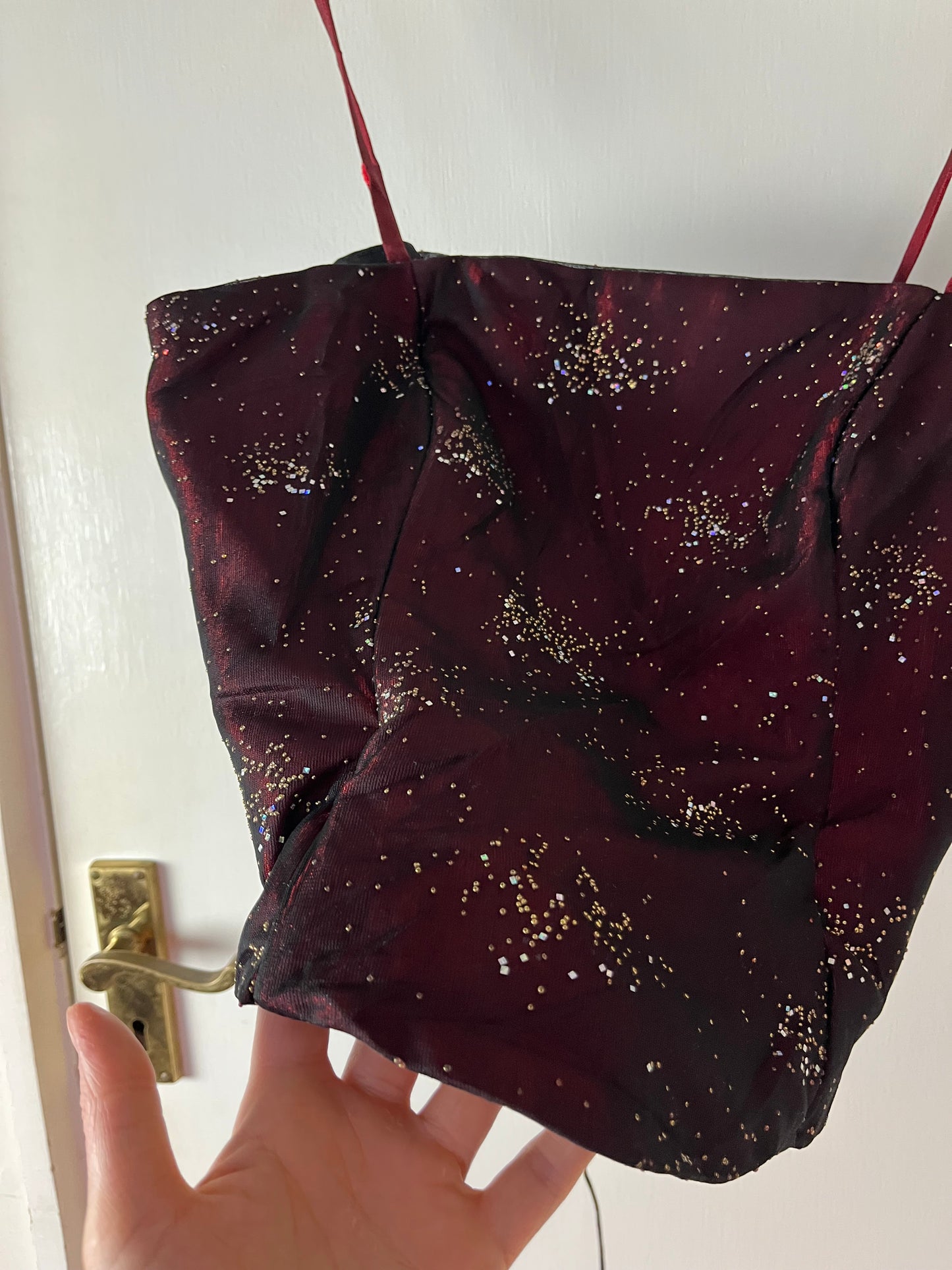 Glittery Satin Corset Top UK 10