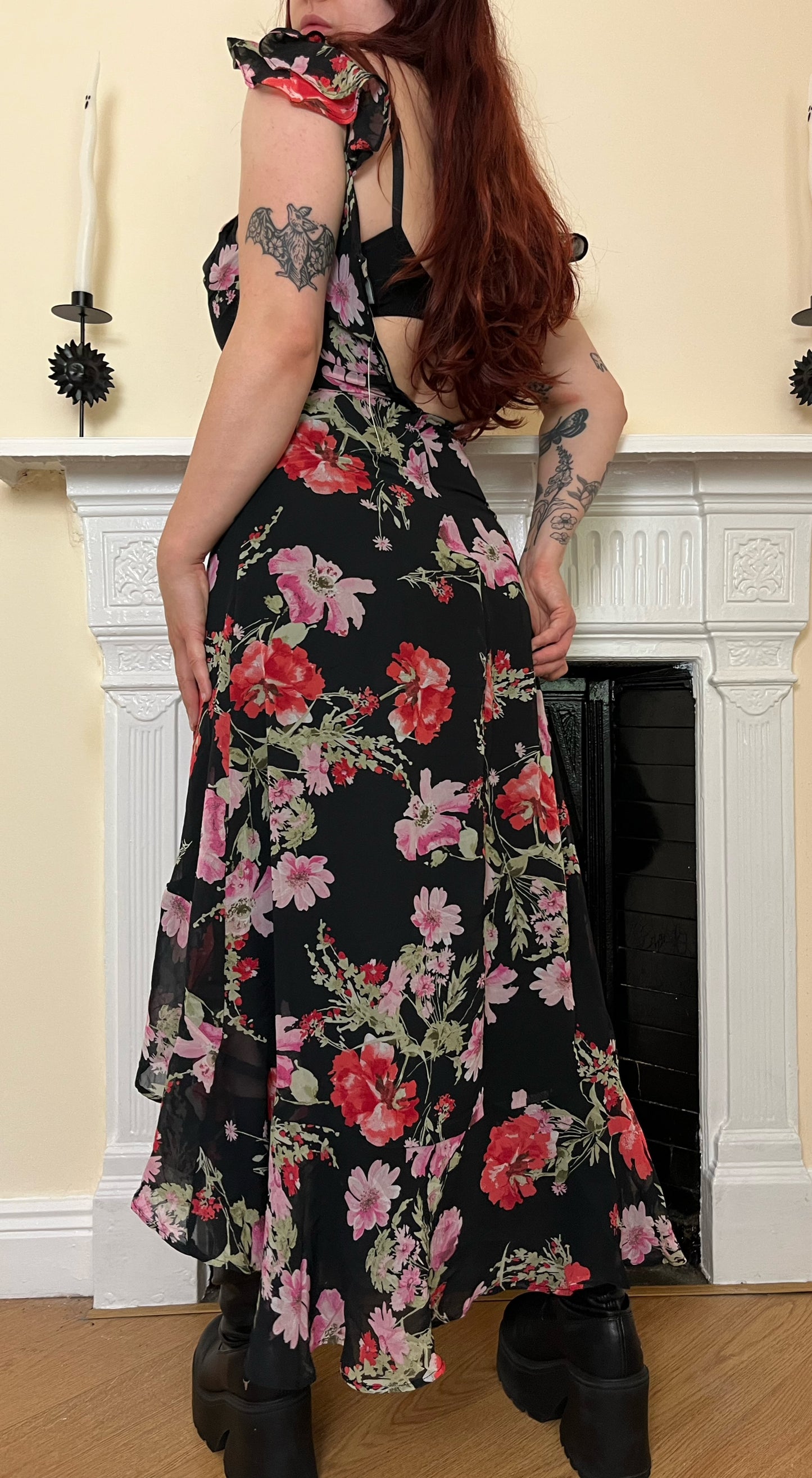 2000s Floral Dress UK 6-8