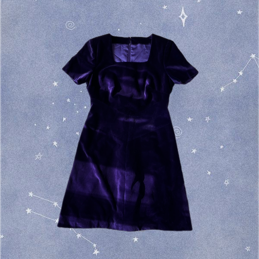 Purple Velvet Dress UK 12
