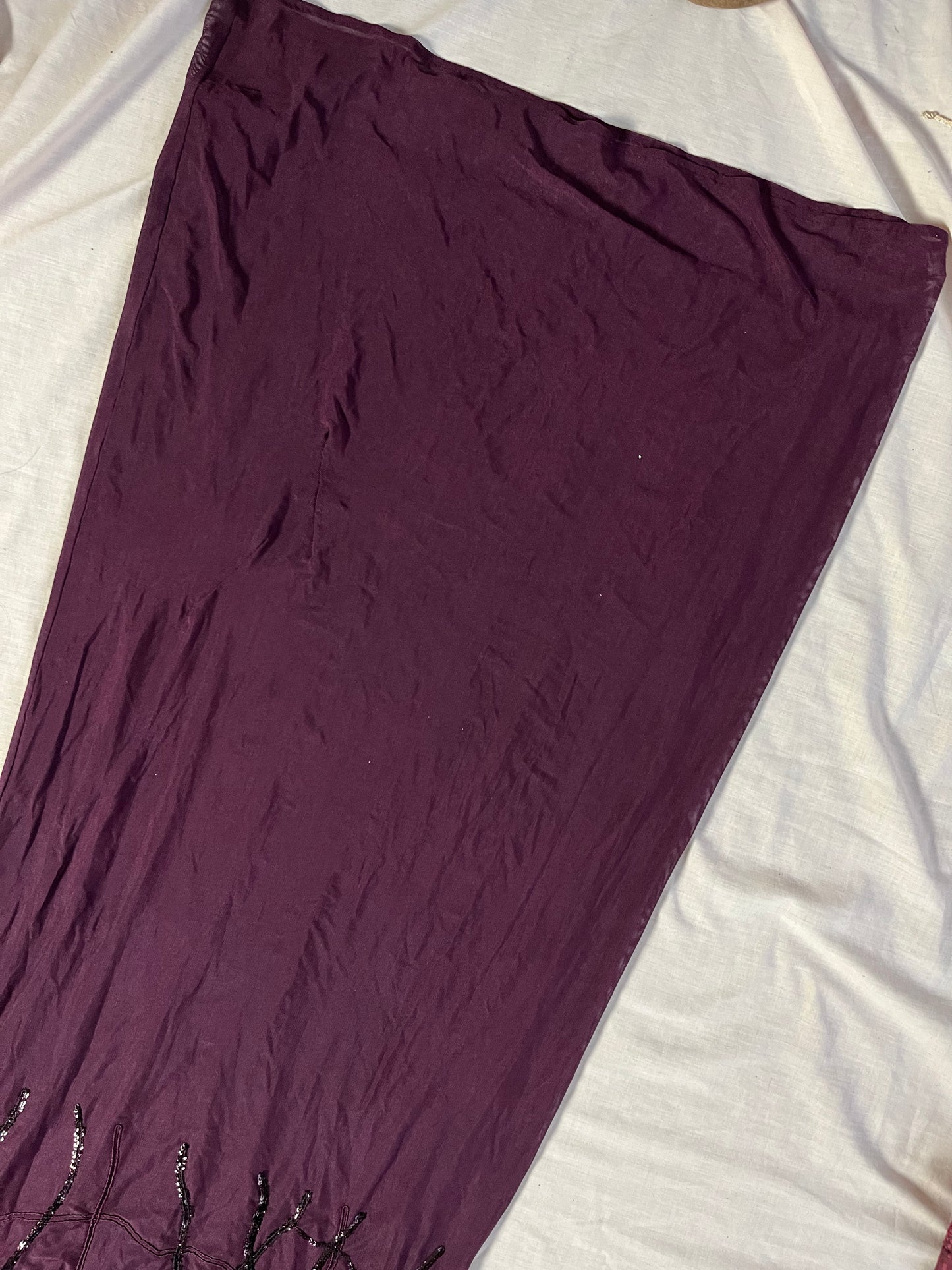 Purple Mesh Maxi Dress - UK 10