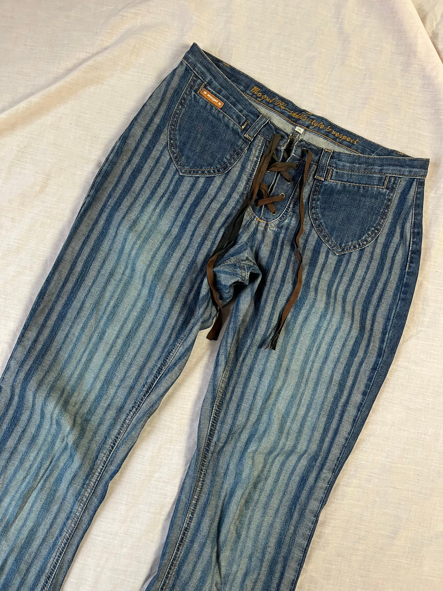 1990s Striped Jeans UK 8-10