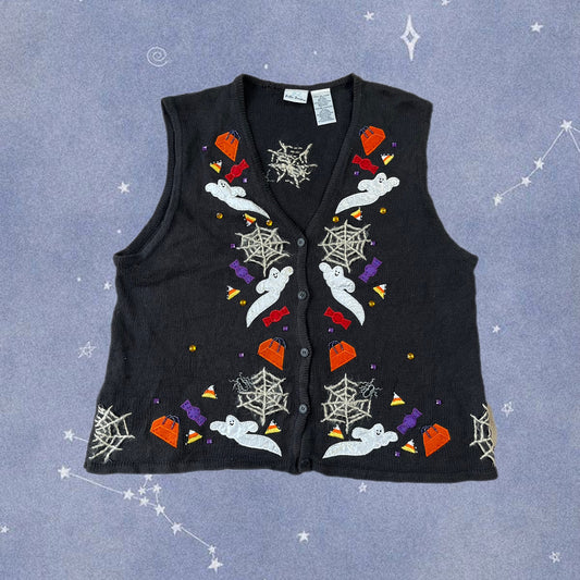 Ouija 1990s Halloween Sweater Vest XL
