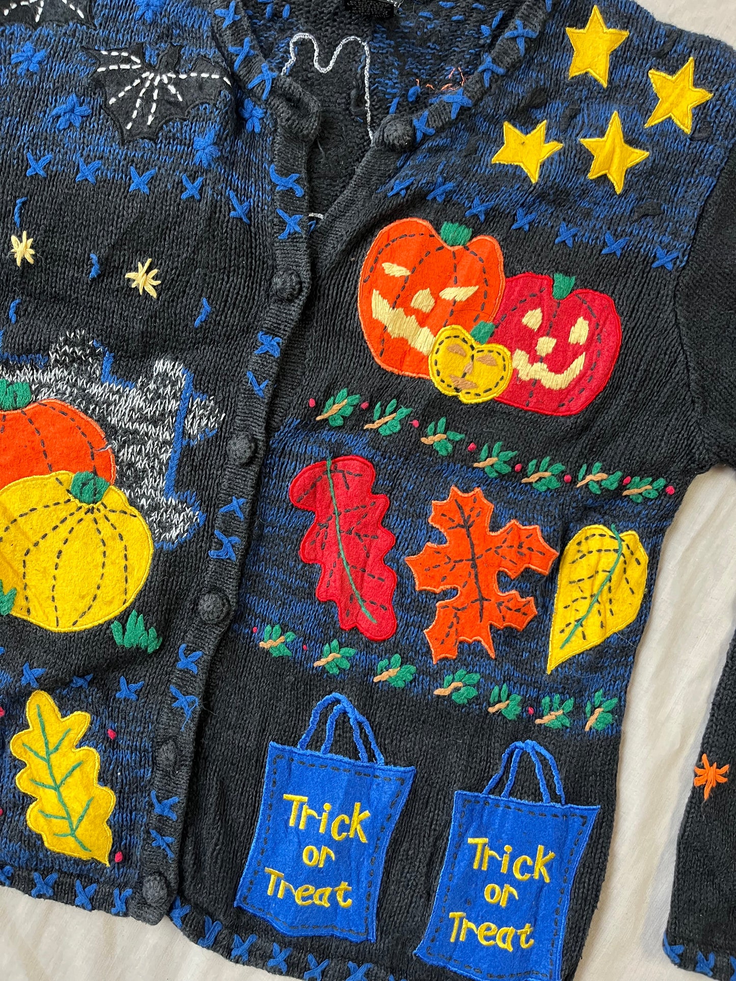 Something Wicked 1990s Halloween Cardigan S