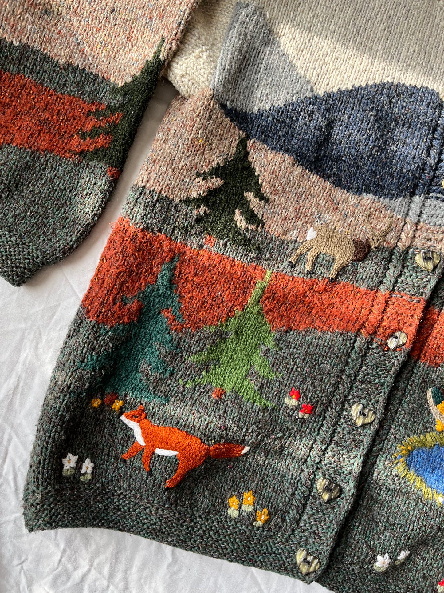 Nature Themed Cardigan XXL