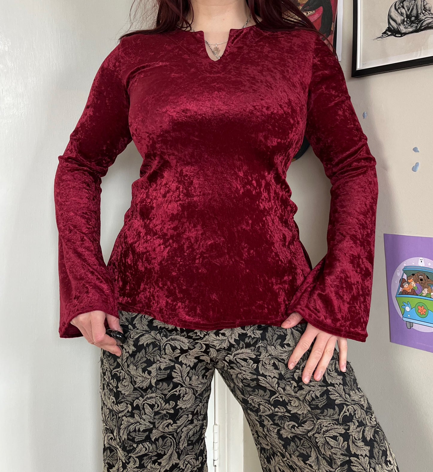 Red Velvet Top UK 10