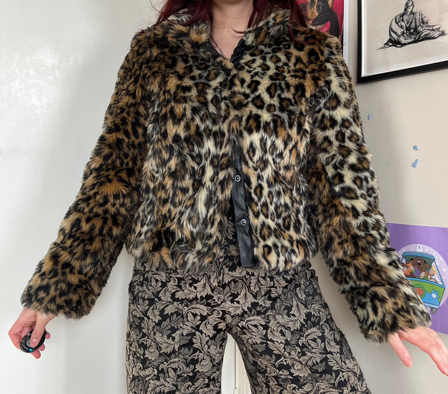 Leopard Print Coat UK 12
