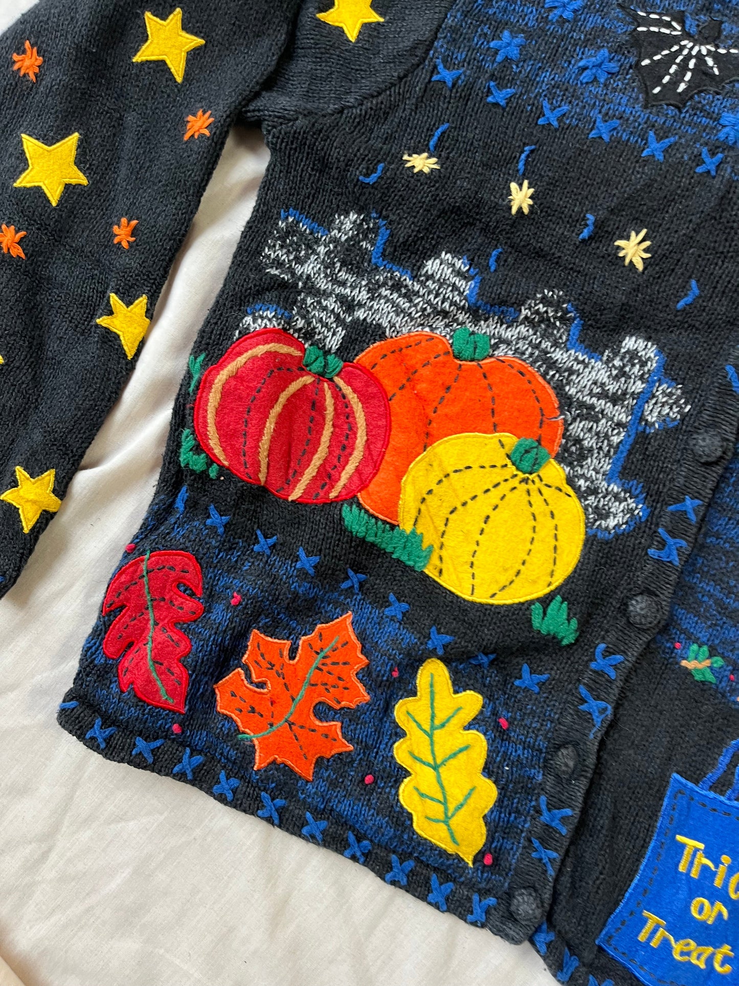Something Wicked 1990s Halloween Cardigan S