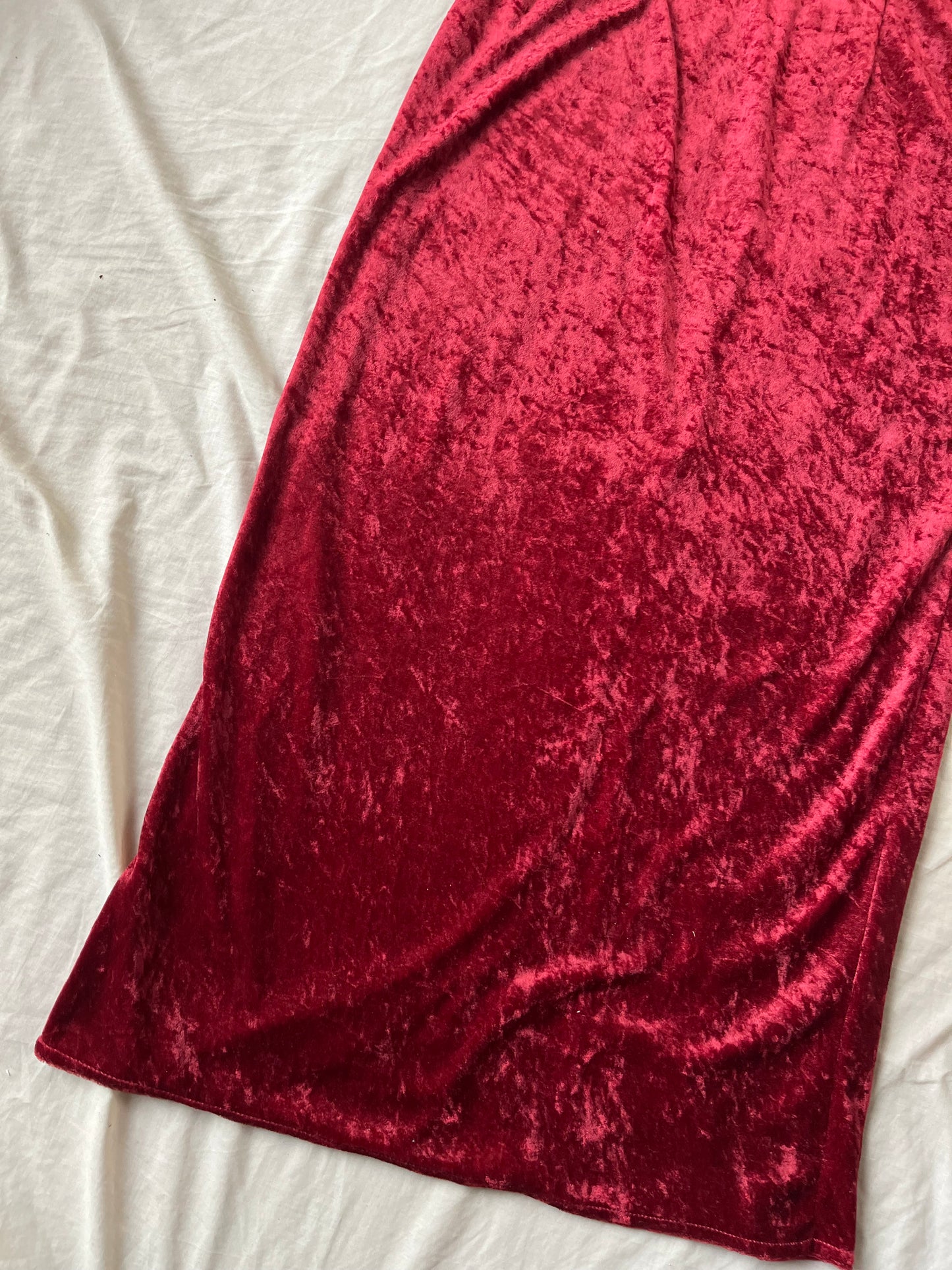 Red Velvet Dress UK 12