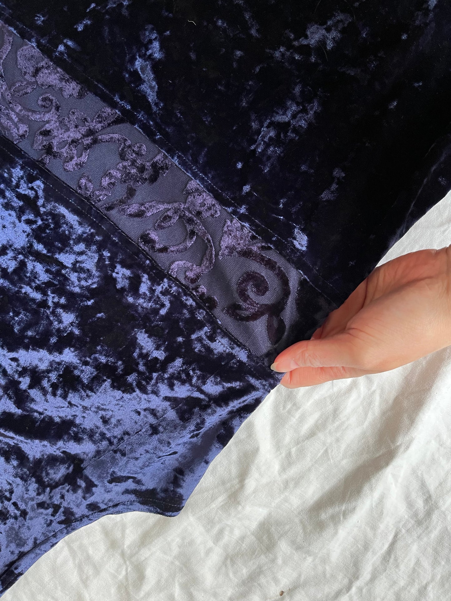 Blue Velvet Dress UK 14-16