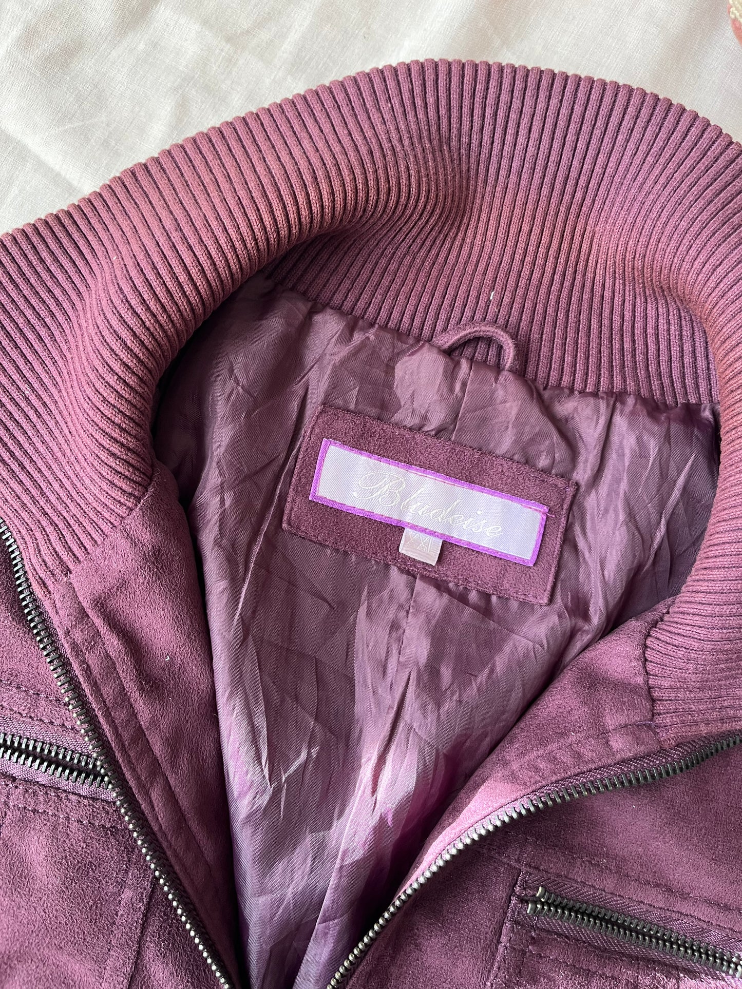 Purple Bomber Jacket - Size M