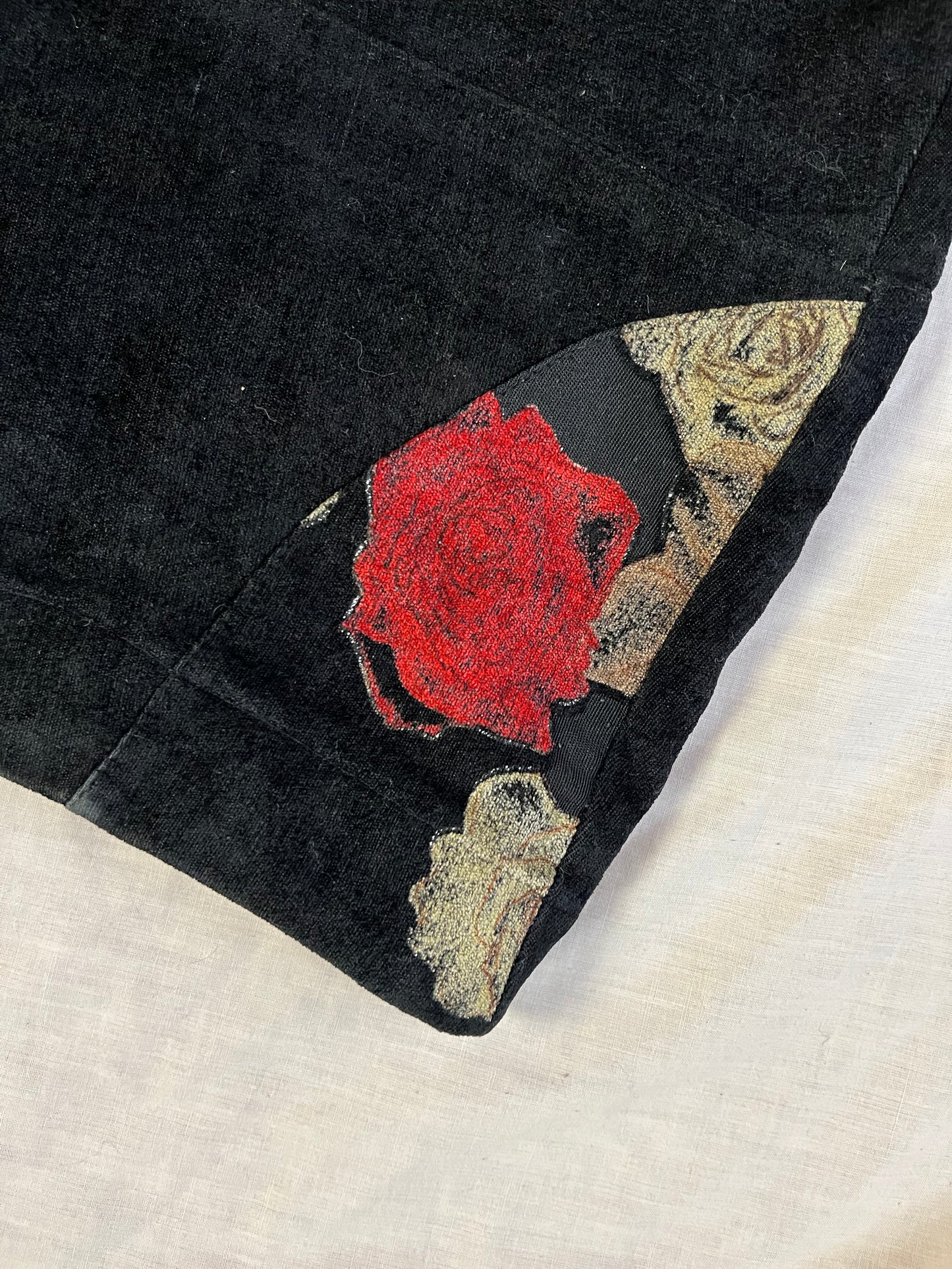 Floral Corduroy Skirt UK 16