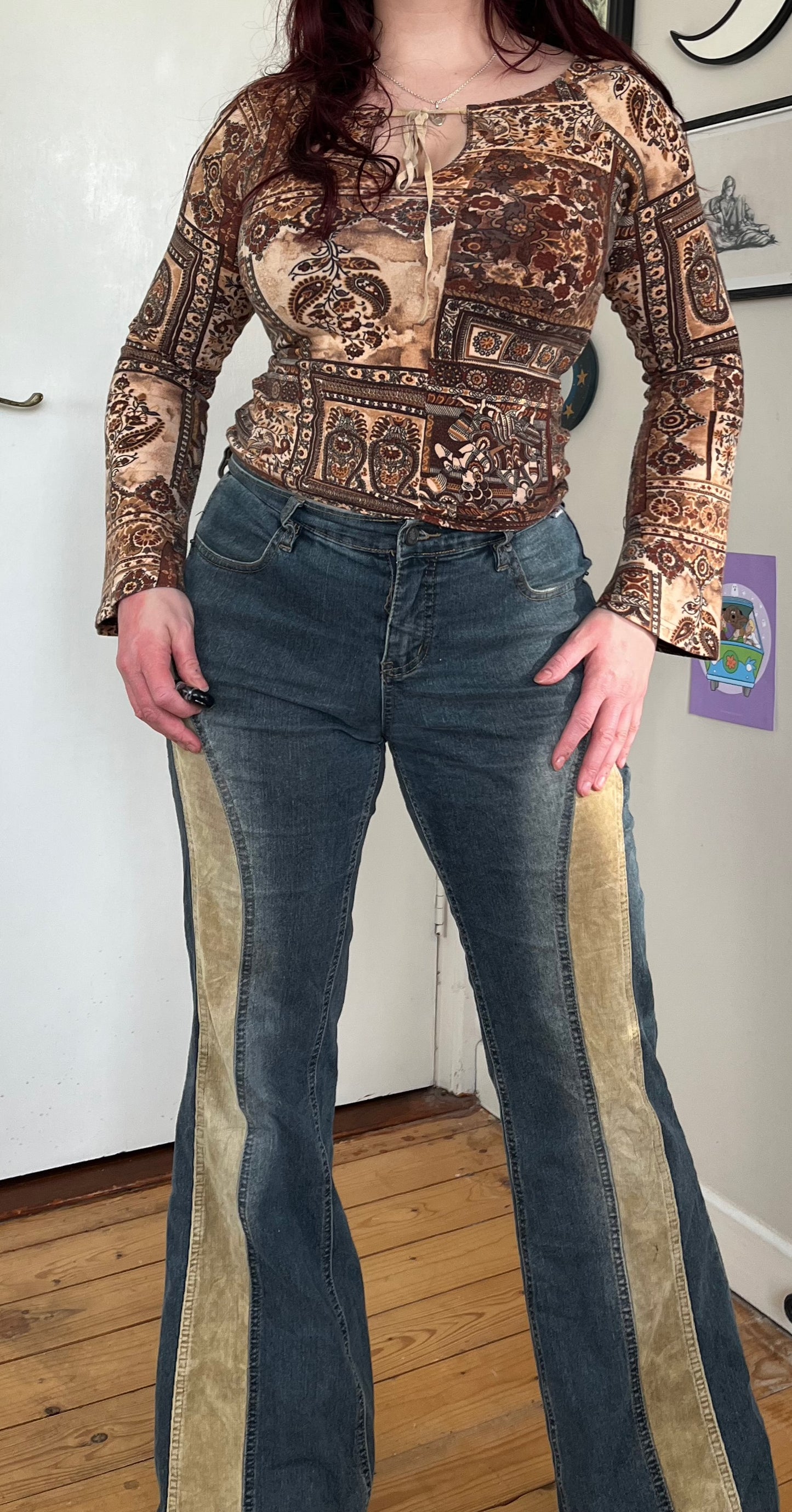 Corduroy Striped Jeans - UK 12