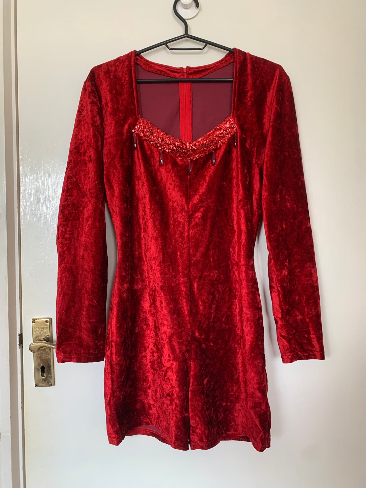 Carmilla 90s Velvet Romper UK 10