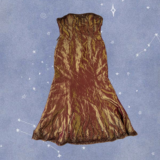 Gold Evening Dress UK 12