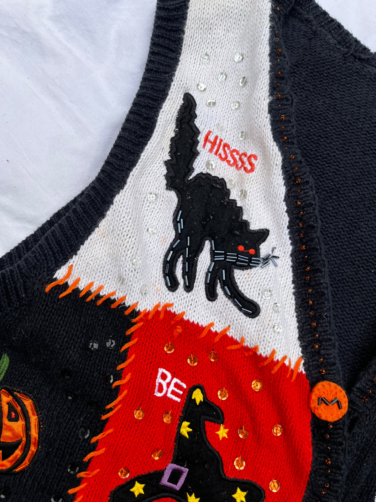 Halloween Sweater Vest M