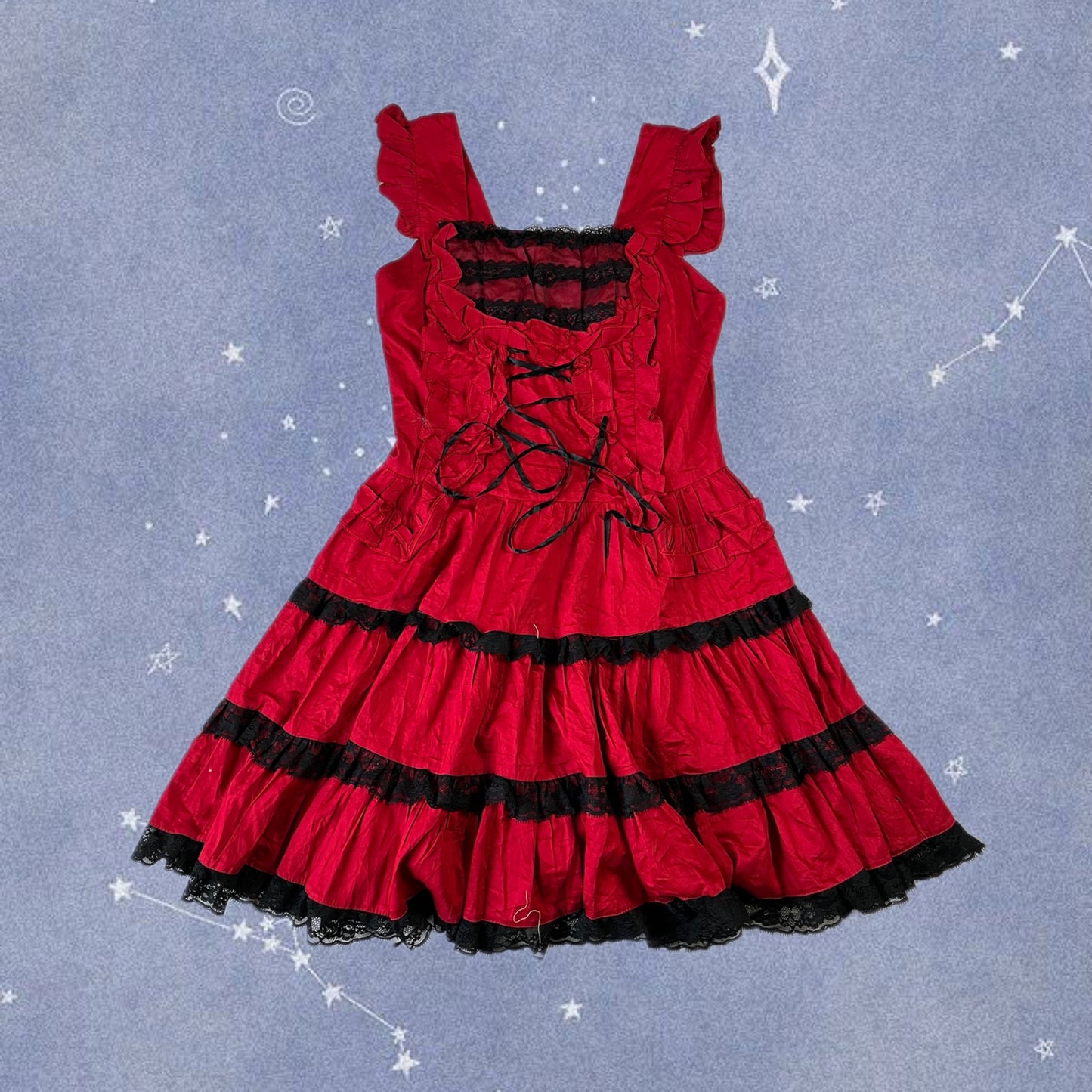 Red Gothic Dress UK 8-10