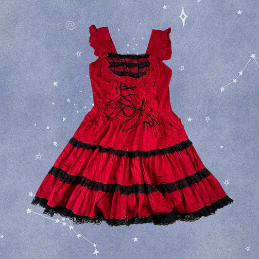 Red Gothic Dress UK 8-10