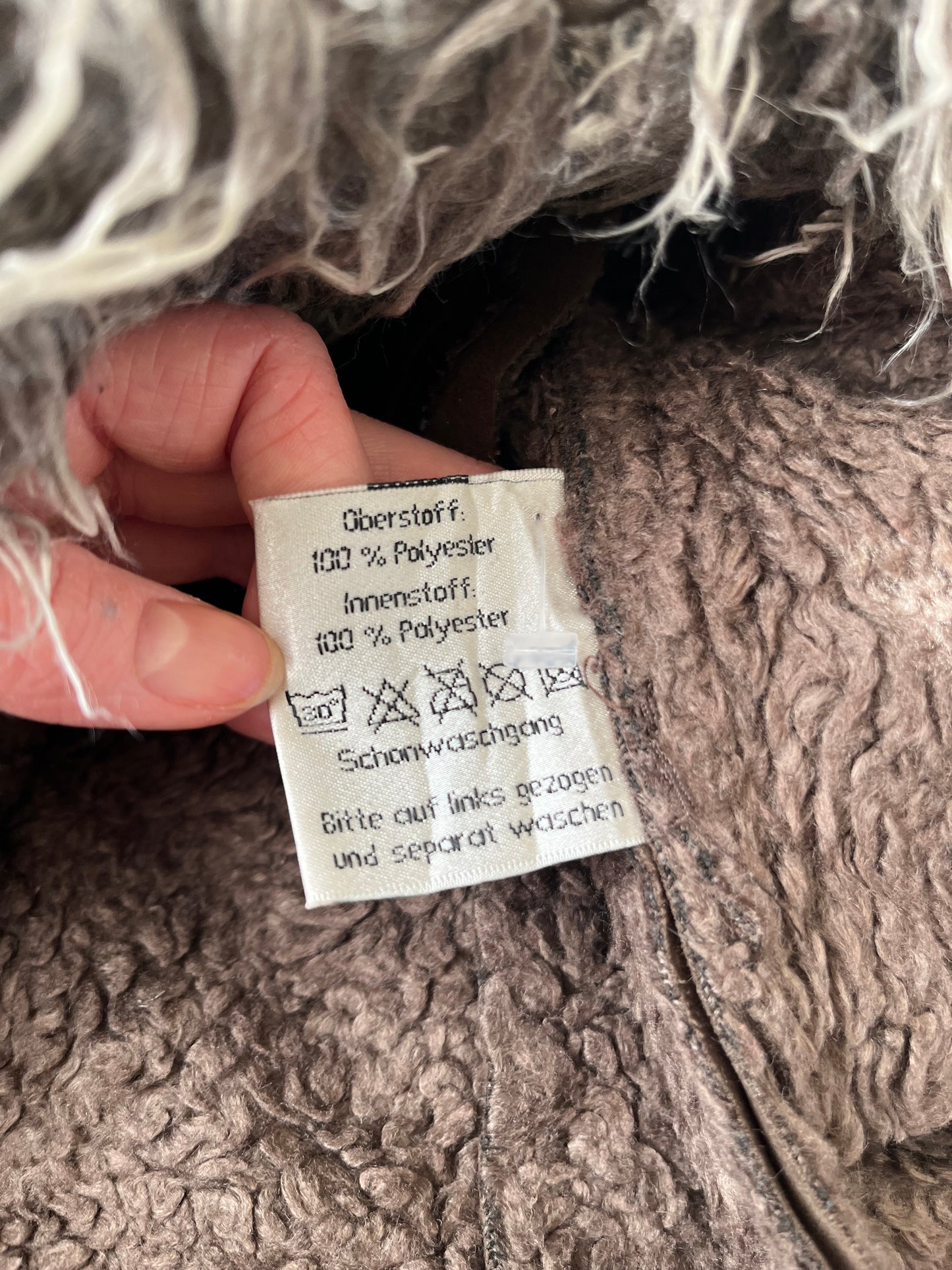 Brown Embroidered Afghan Coat - Size S/M