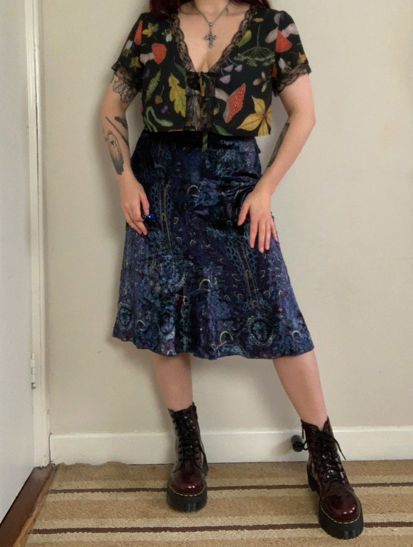 Sophie 90s Velvet Skirt UK 14