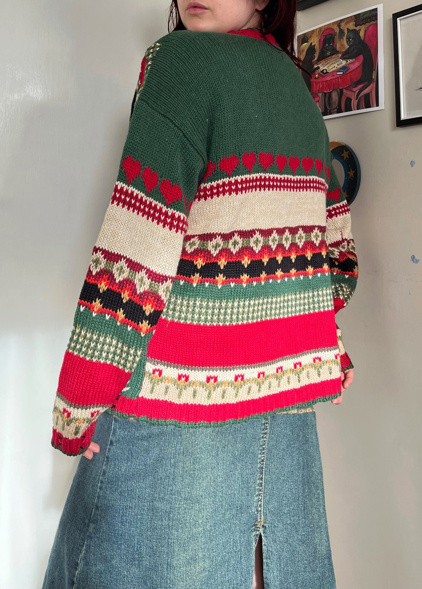 Mulled Wine 1990s Jumper UK 4-16/L