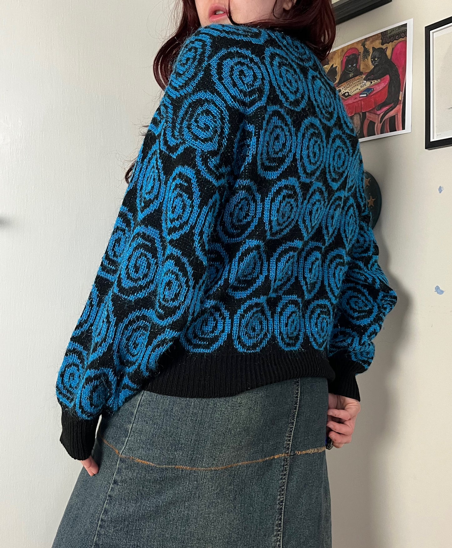 Blue Spiral Jumper M/L