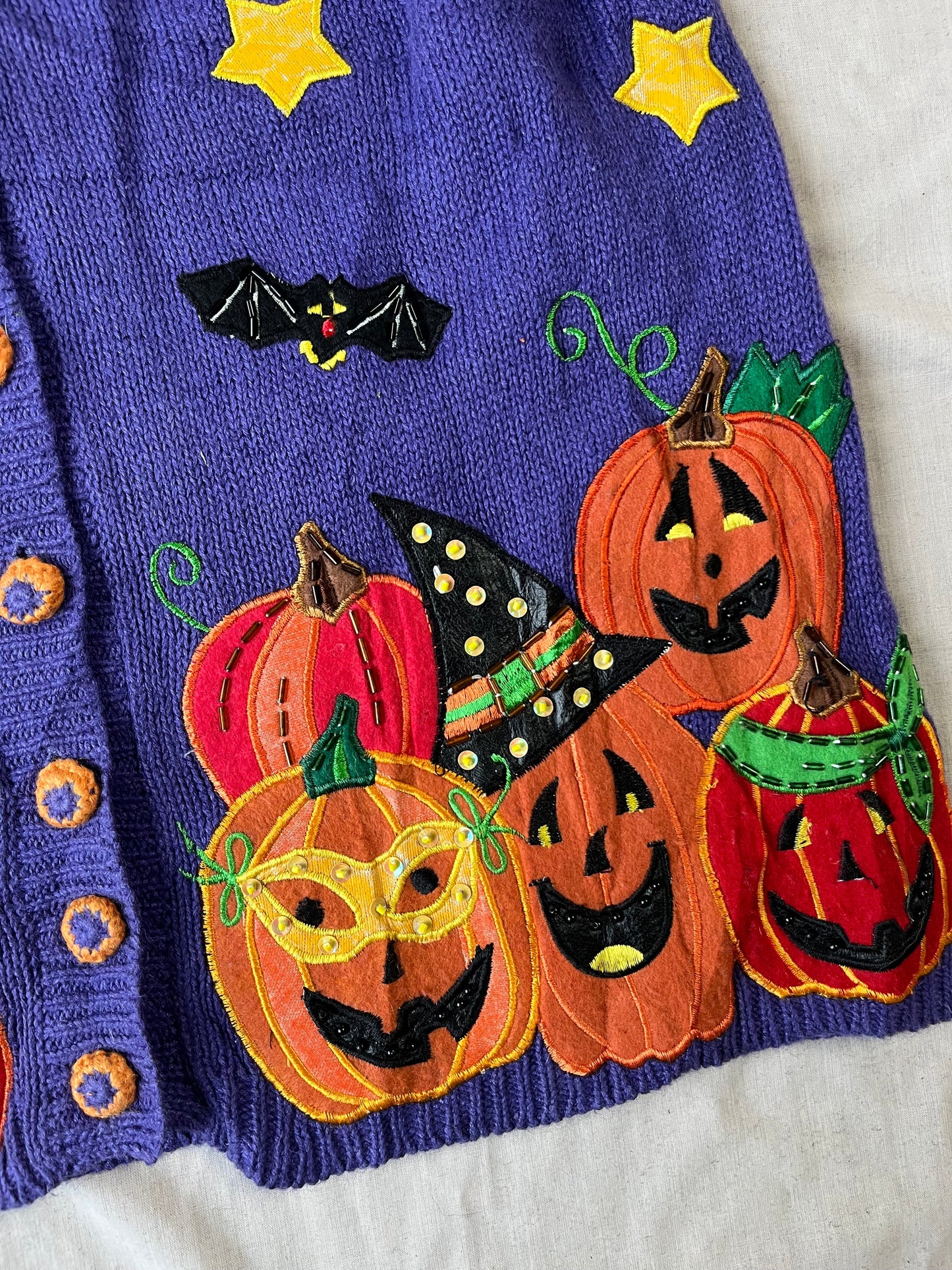Witchcraft 1990s Halloween Sweater Vest M