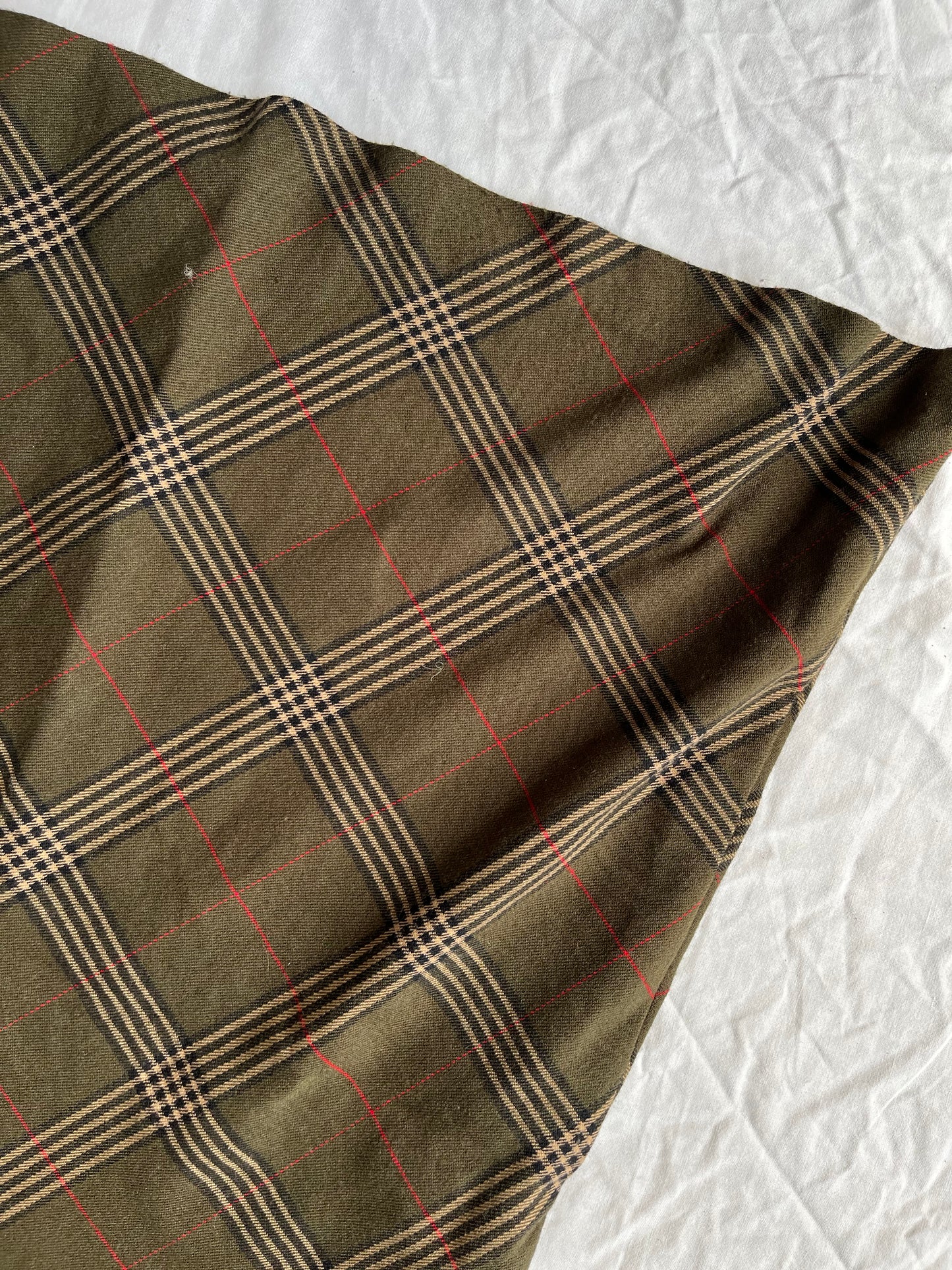 Green Tartan Midi Skirt UK 10