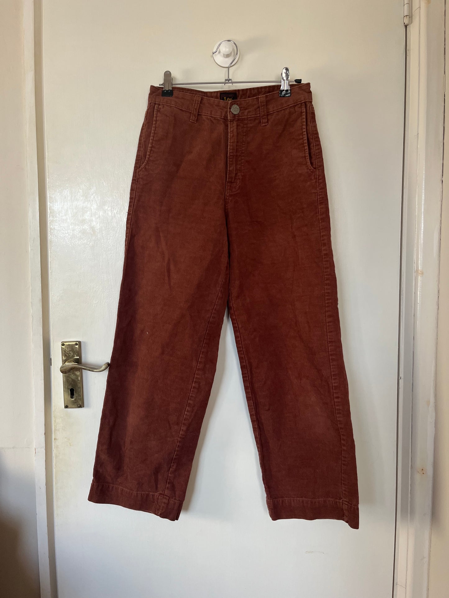 Coral Pink Lee Corduroy Pants UK 6-8