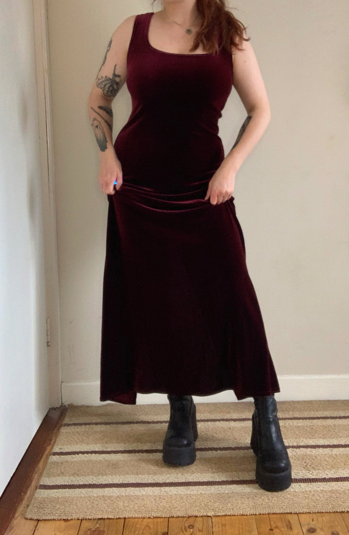 Drusilla 90s Velvet Dress UK 12