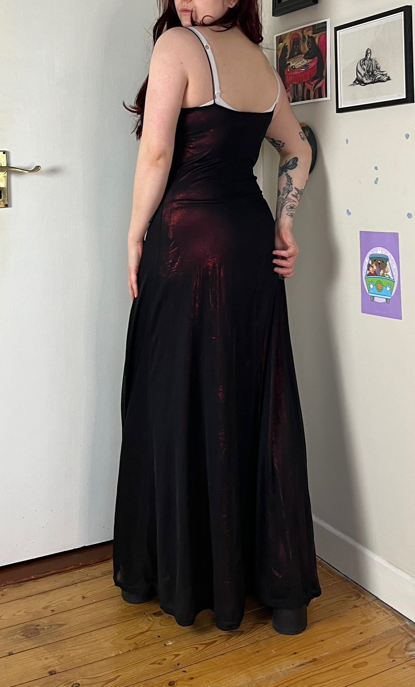 Red And Black Dress UK 10-12