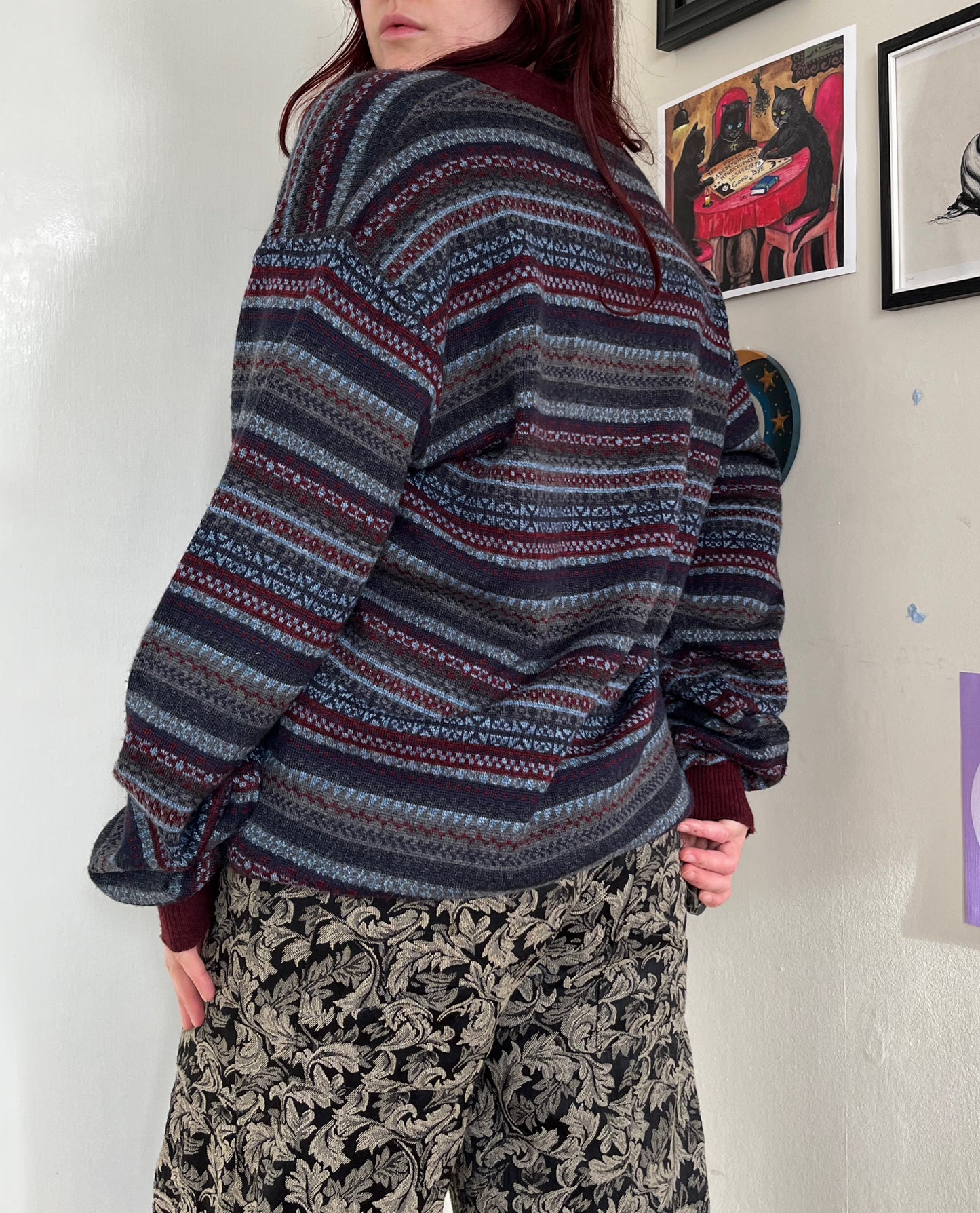 Red and Blue Cardigan XL