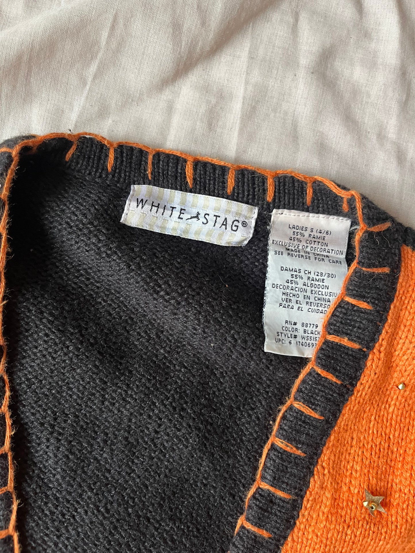 Halloween Town 1990s Halloween Sweater Vest M