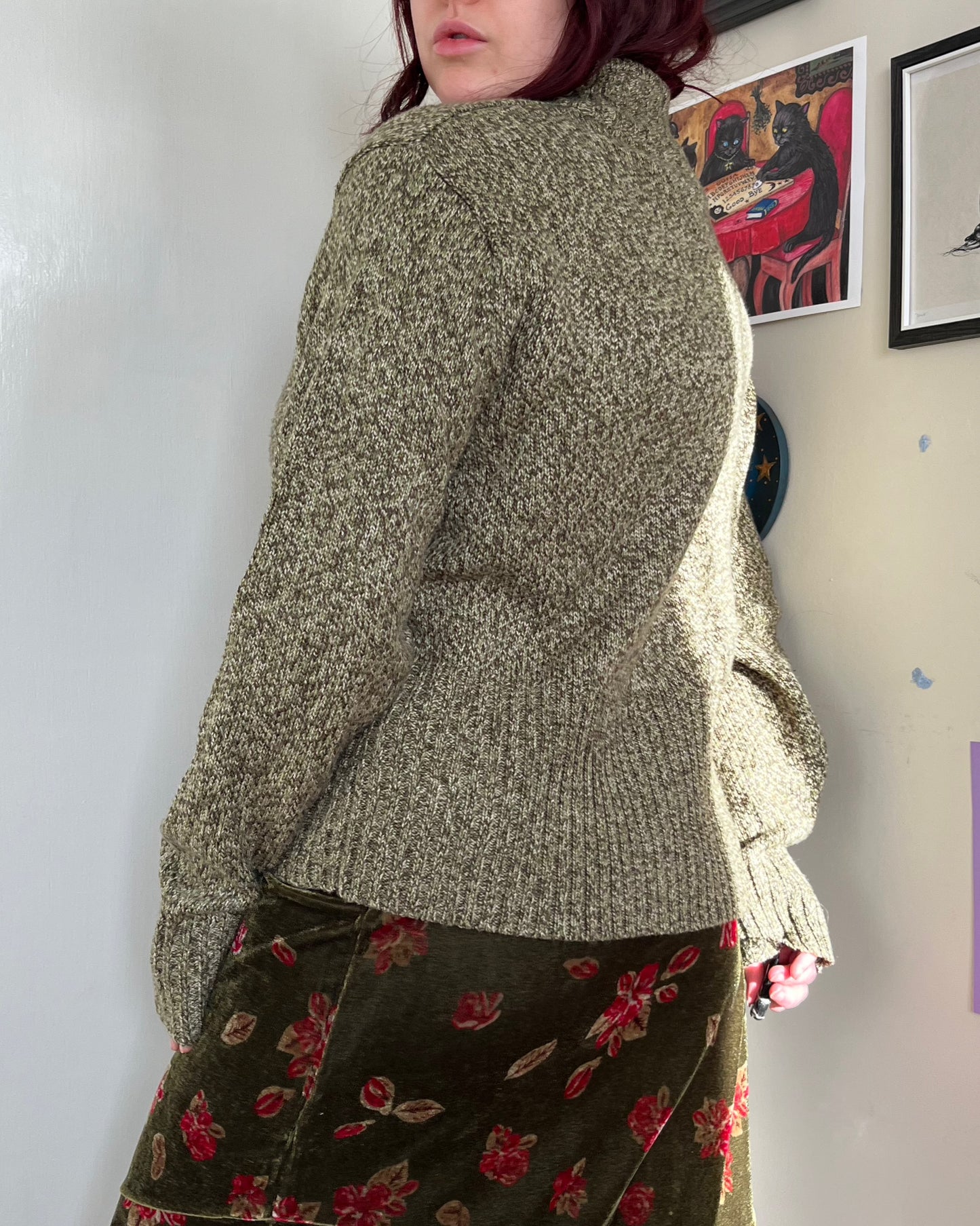 Moss Green Cardigan - UK 6-14
