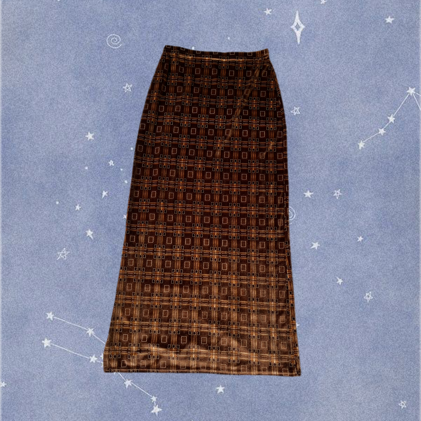 Brown Velvet Skirt UK 8-10