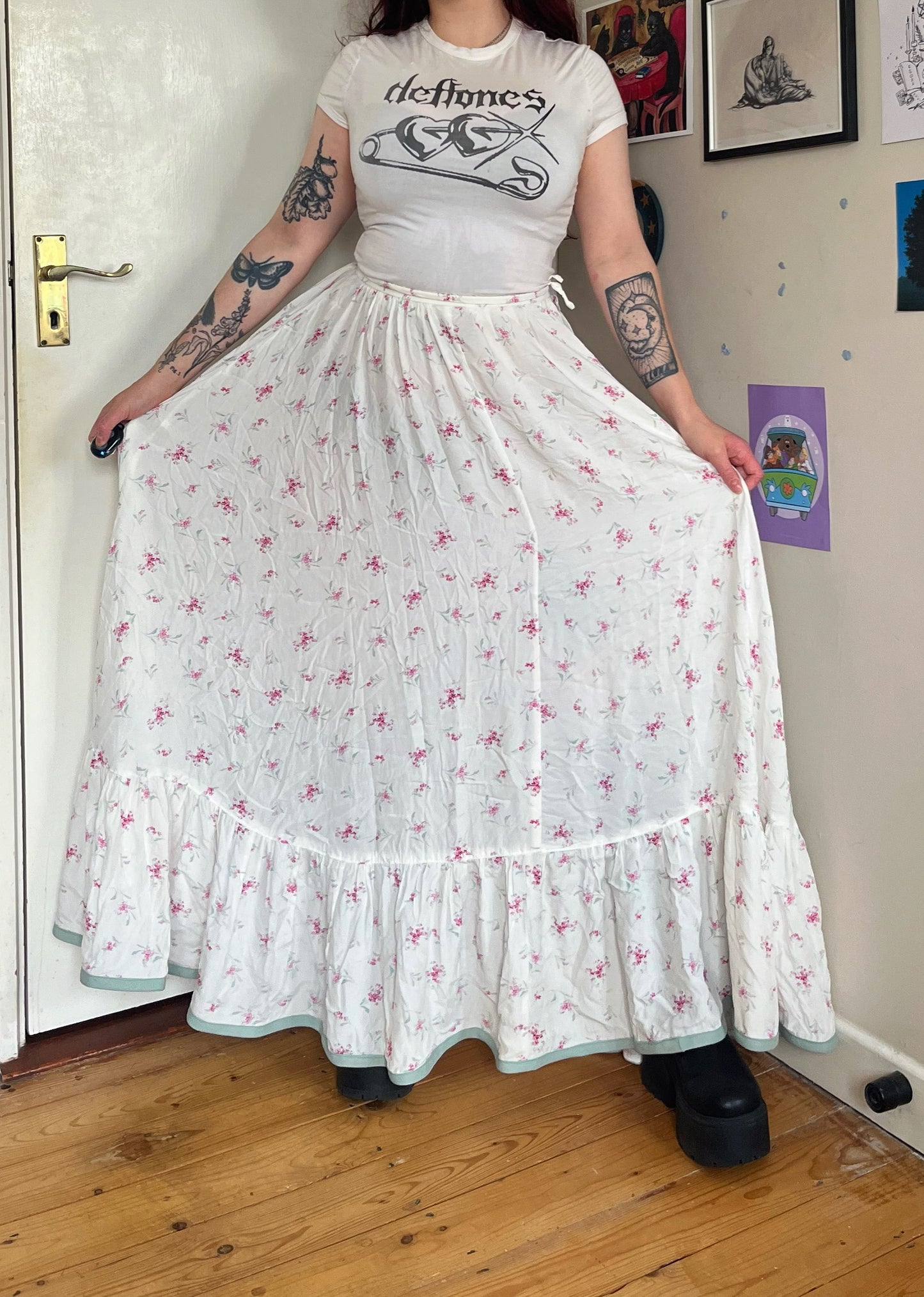 Fiona 1970s Prairie Skirt UK 12